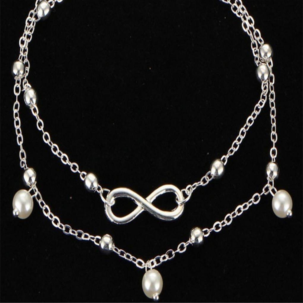 Chuỗi ngọc trai bạc đeo chân cho nữ | BigBuy360 - bigbuy360.vn