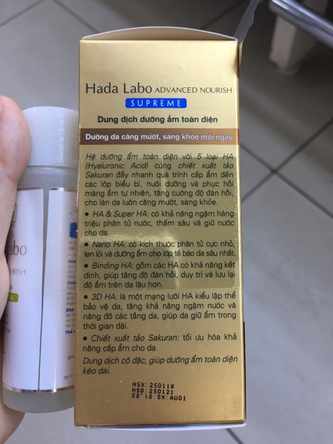 Dung dịch Hadalabo advanced nourrish supreme 100ml