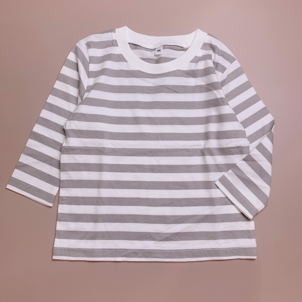 Áo cotton Muji trơn, kẻ nhiều màu BTBG