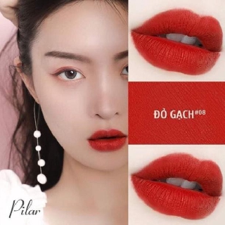 08 Son Kem Pilar Siêu Lì không Chì Màu Đỏ Gạch