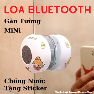Loa bluetooth mini dán nhà tắm, dán tường - loa bluetooth nhỏ gọn chống nước không dây kèm cap sạc mã ma18