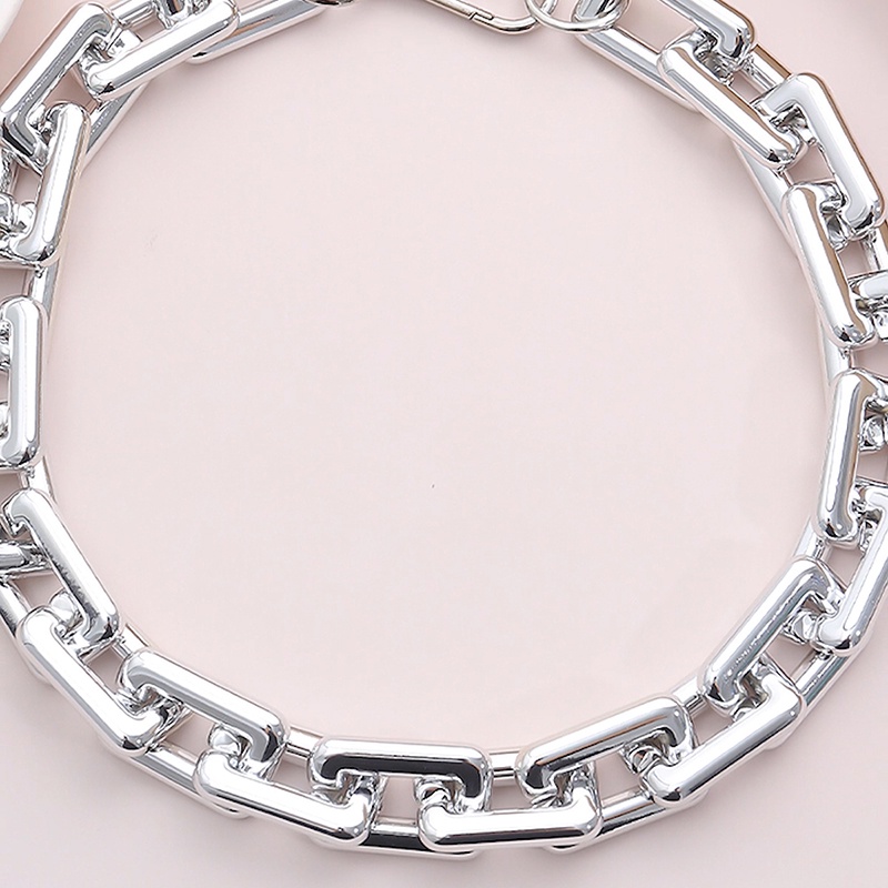 Vòng cổ choker kiểu dây xích phong cách punk Hip Hop ấn tượng