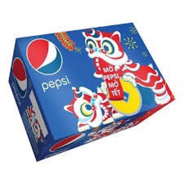 Nước giải khát Pepsi lon 330ml/ 1 thùng. Giá 175.000 đ