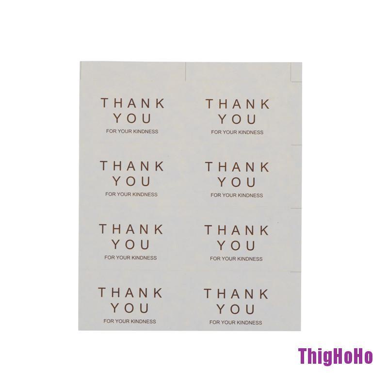 Set 10 Tờ 80 / 10 Tờ Nhãn Dán In Chữ Thank You For Your Kindness Dùng Trang Trí Hộp Quà Tặng