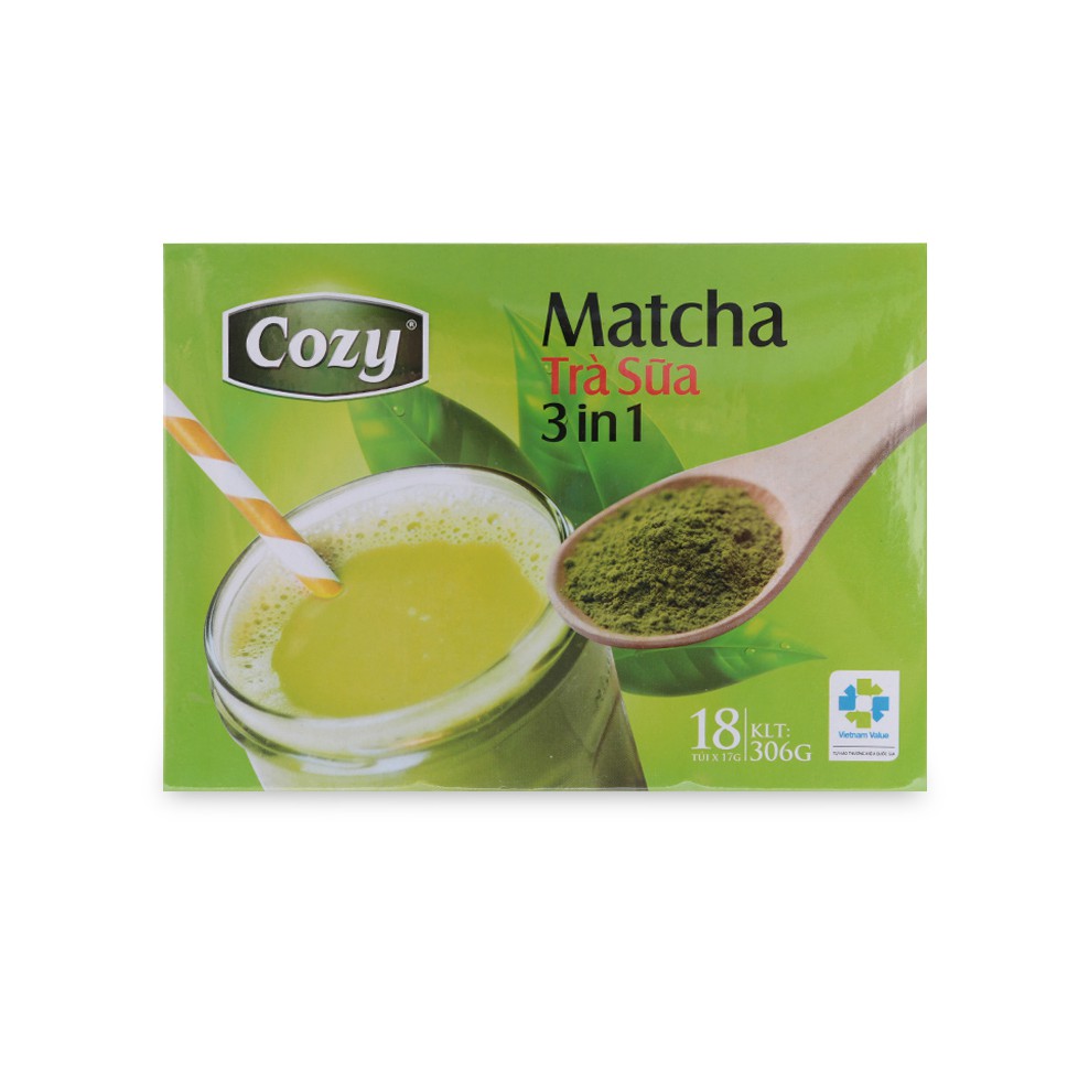 Trà Sữa Matcha Cozy 3in1 Hộp 306G (Đủ các hương)