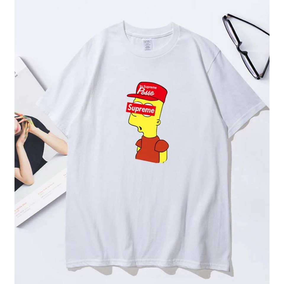 Áo Thun Cotton Nam Nữ Hình Simpson Unisex