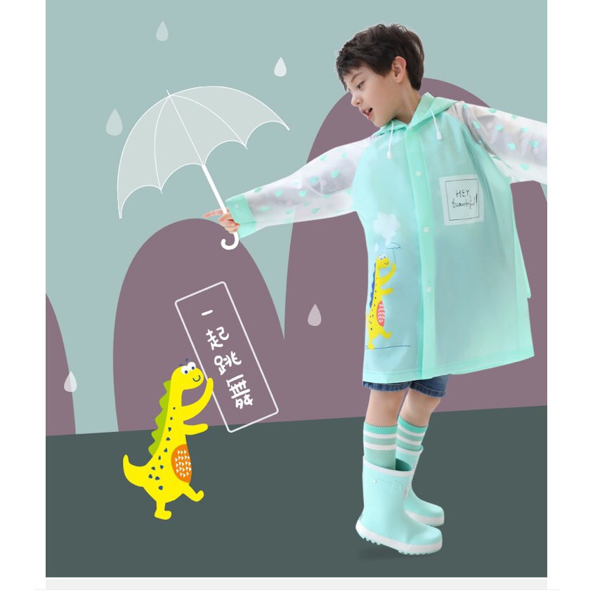 Áo mưa trẻ em cao cấp, phong cách hàn quốc, chất liệu eva thân thiện cho bé - ảnh sản phẩm 4
