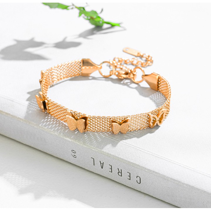 Lắc tay titan cao cấp kiểu lưới bản 8mm siêu đẹp, bền màu - Đem lại sang trọng, quý phái cho người đeo