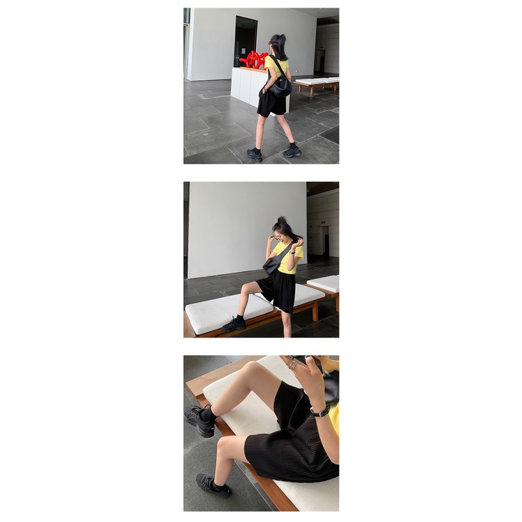 Quần Short Tăm Xếp Ly Nữ- Quần Đùi Dập Ly Dáng Ngắn Ulzzang Siêu Hot | BigBuy360 - bigbuy360.vn