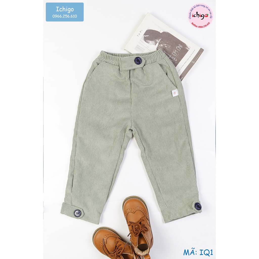 ZQ2 - Quần nhung cúc cá cho bé trai bé gái chất nhung tăm Hàn cao cấp - Zang Tote