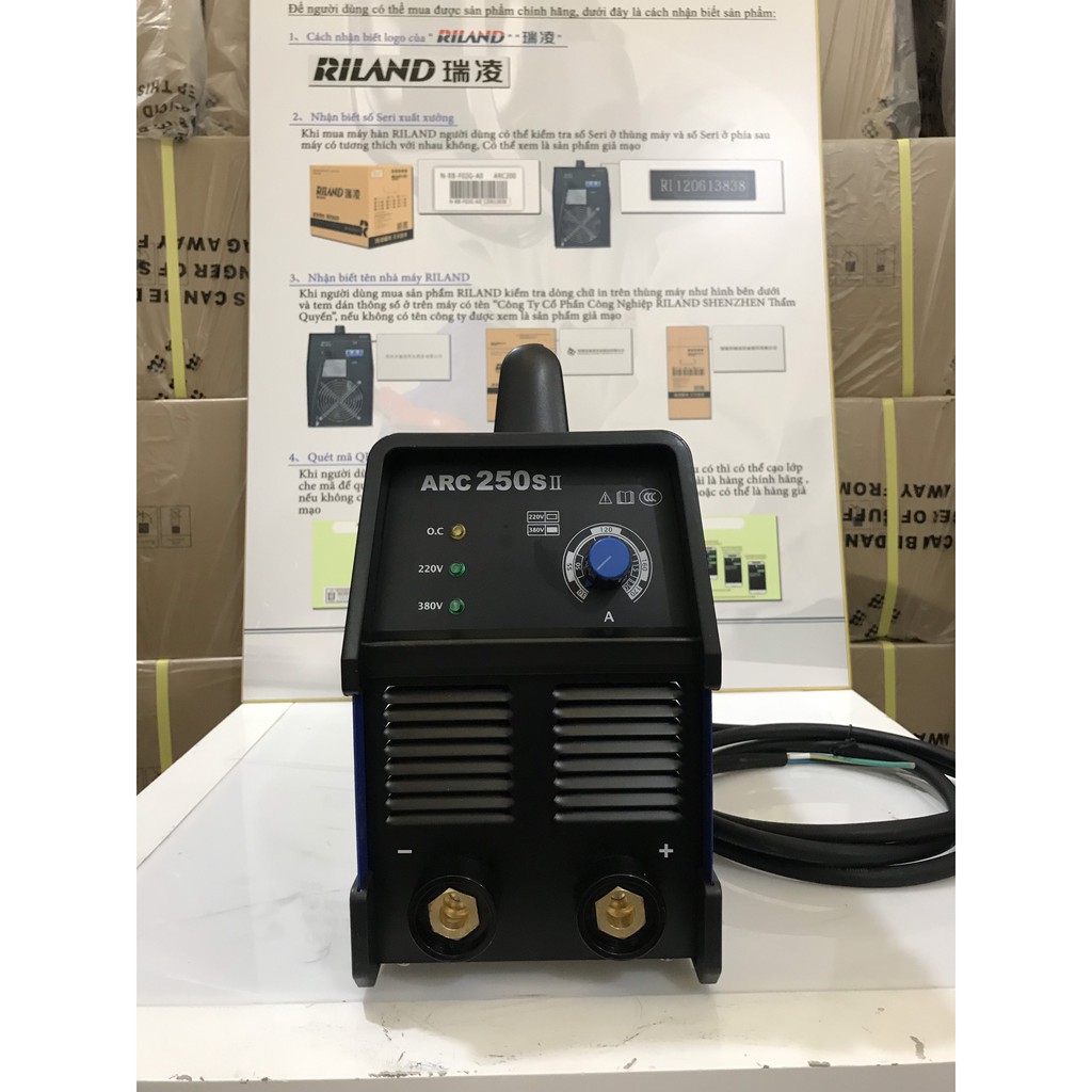 Máy hàn que Riland ARC 250SII - 4,1KVA, 220V/380V, IGBT, 6.6kg