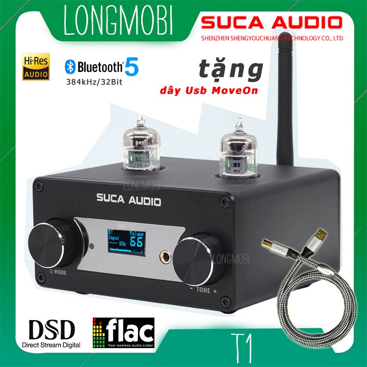 Suca Audio T1 Đầu Giải Mã Âm Thanh Tube Nhạc Vàng Chuyên Dụng Tặng Dây USB MoveOn