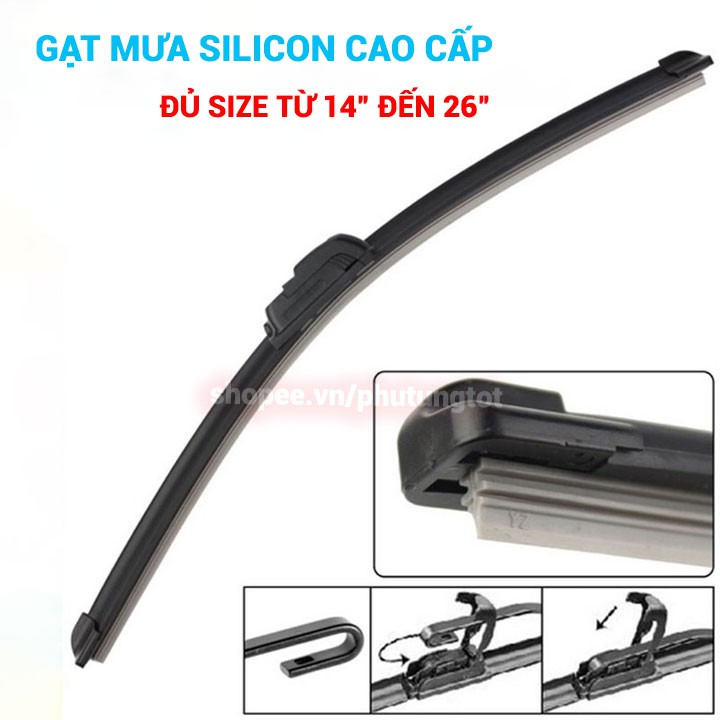 Gạt mưa ô tô silicon ODL cao cấp sạch không tỳ vết đủ size từ 14inch đến 26inch