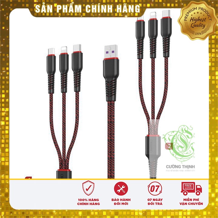 [ Giá siêu rẻ,chính hãng 100% ]  Cáp sạc Remax 6 in 1 RC-153 2 Cổng Type C, 2 Cổng Lightning, 2 Cổng MicroUSB