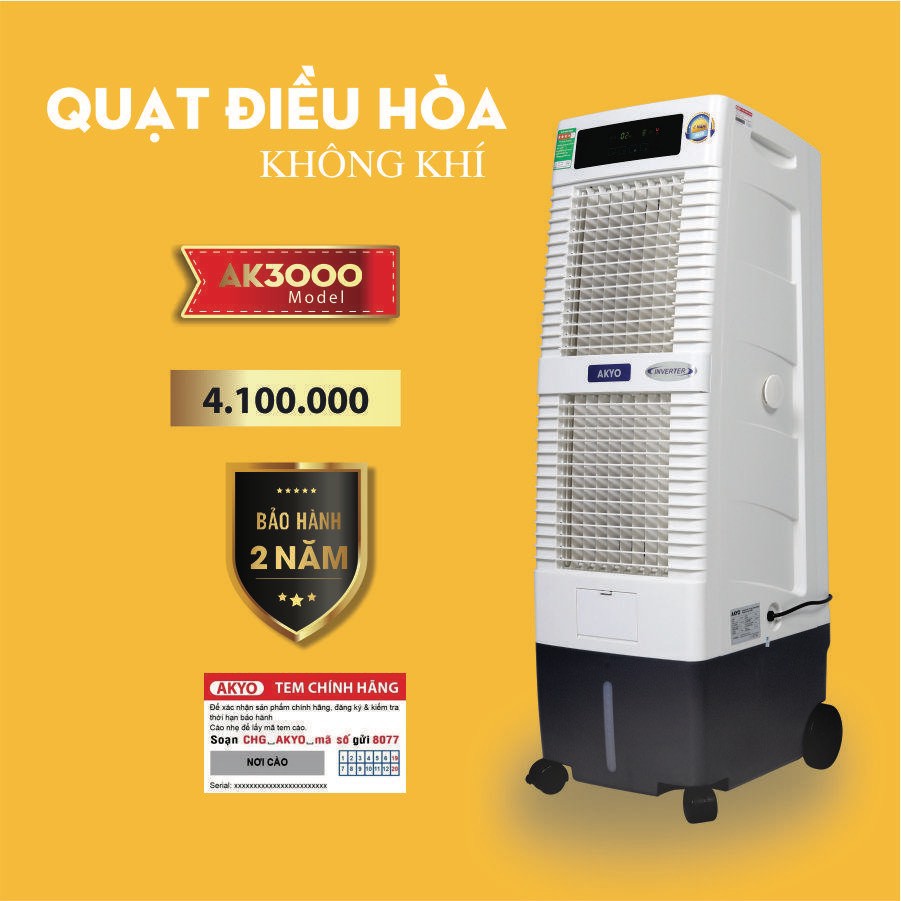 Quạt điều hòa AKYO AK3000 công nghệ Nhật nhập khẩu Thailand