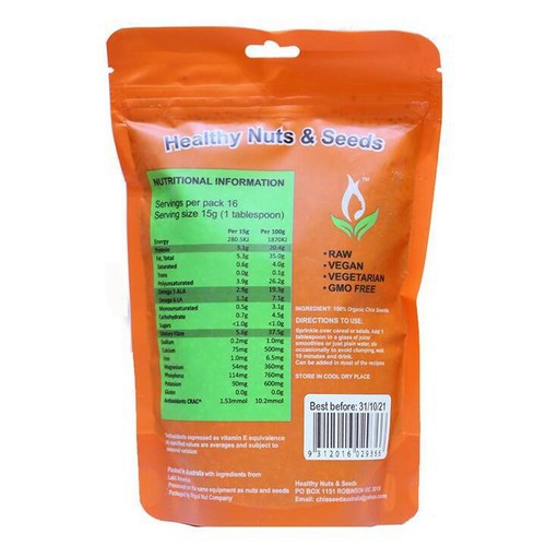 Hạt Chia Úc Hữu Cơ Healthy Food Organic Chia Seed Orange Bag 1kg