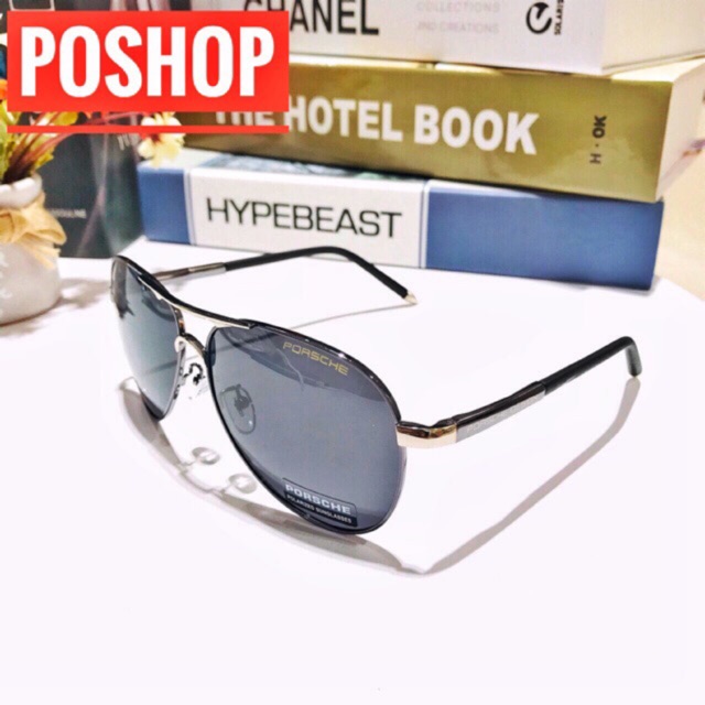 MẮT KÍNH NAM POSHOP P8000 GỌNG KIM LOẠI Cao Cấp chống UV400 TRÒNG POLARIZED