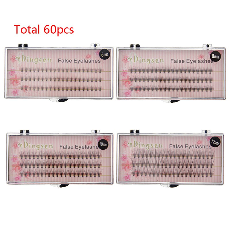 (hàng Mới Về) Set 60 Cụm Lông Mi Giả Nối Dài Trang Điểm Tự Nhiên | BigBuy360 - bigbuy360.vn