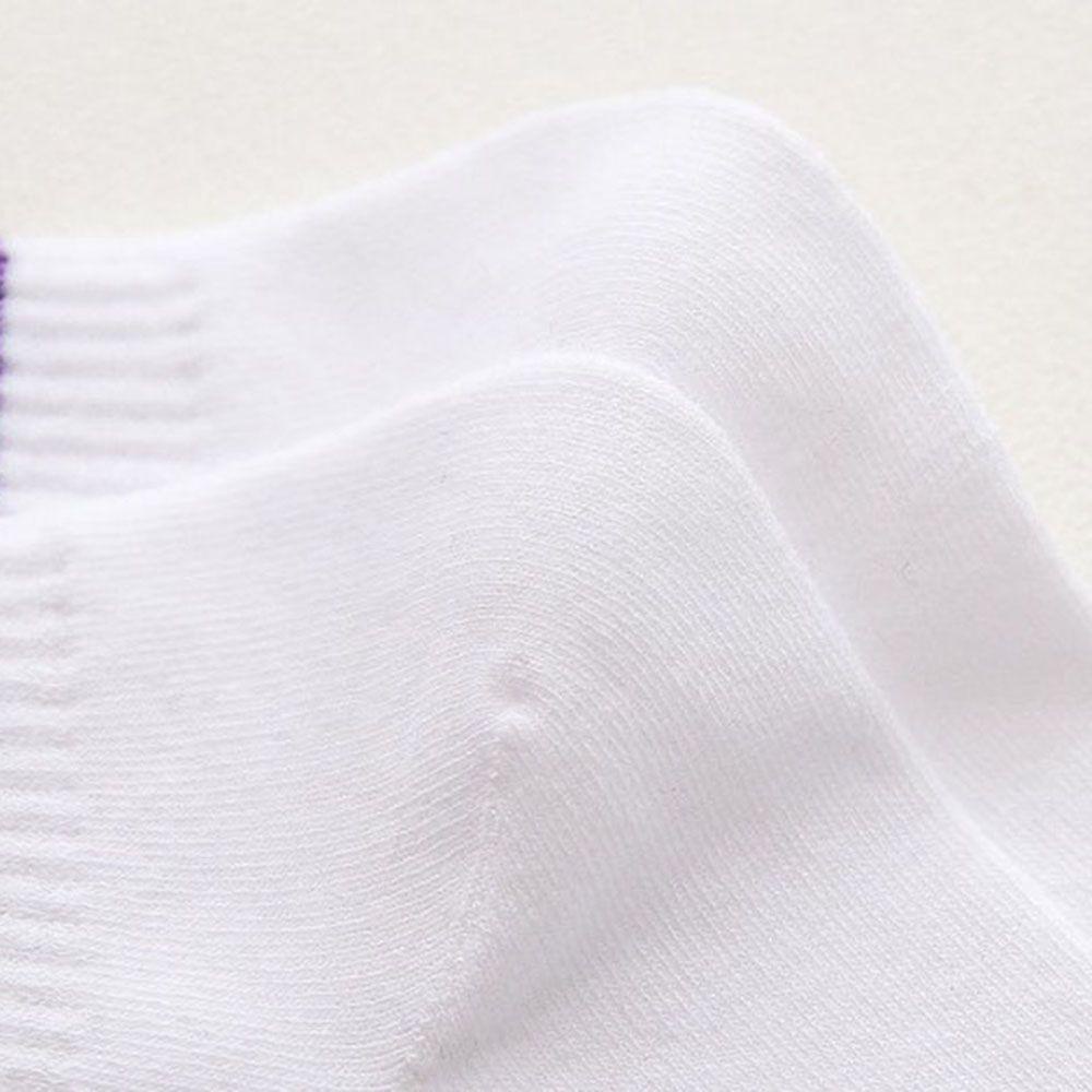 Vớ Thể Thao Chất Liệu Cotton Họa Tiết Kẻ Sọc Màu Cầu Vồng Phong Cách Đường Phố Cho Nữ