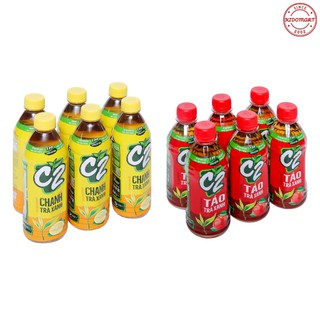 Lốc 6 Chai Trà Xanh C2 Hương Chanh / Táo 360ml