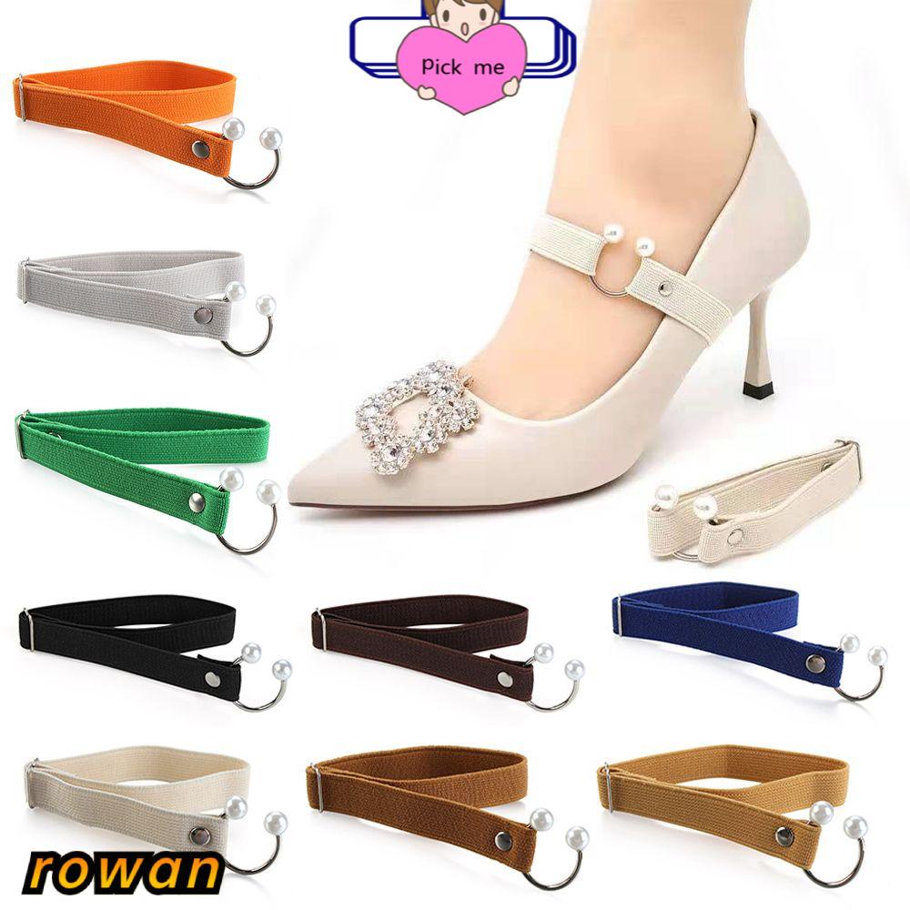 Dây quai giày cao gót co giãn chống trượt hình chữ U có khóa ngọc trai nhiều màu sắc tùy chọn