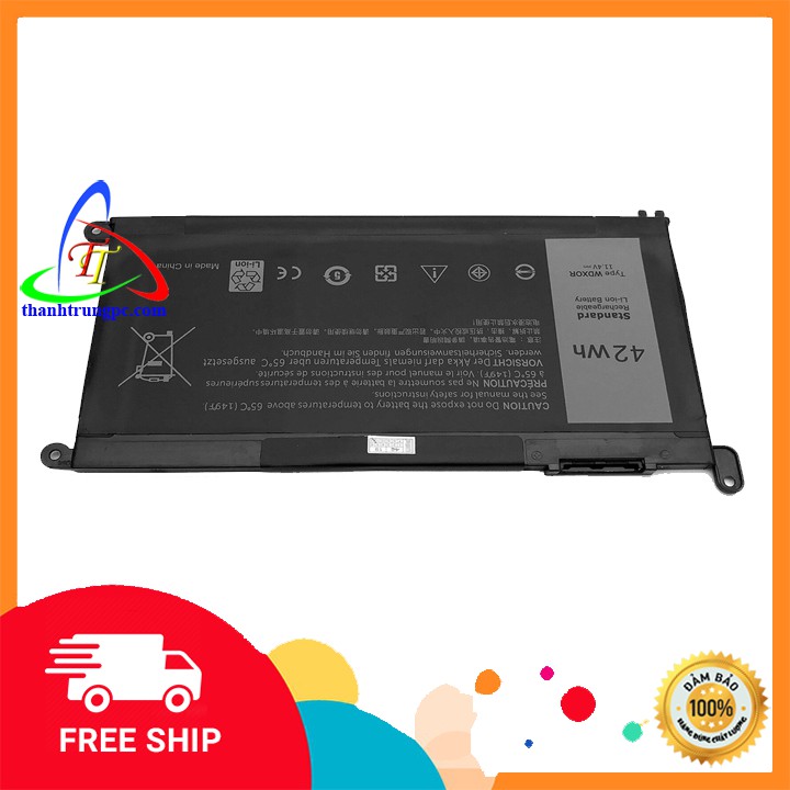 Pin Laptop Dell Inspiron 5480 5481 5482 5488 5567 5568 5368 5378 7460 7472 7368 7569 7579 Mã Pin WDXOR Loại 42Wh Zin