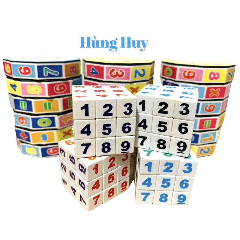 Rubik toán học- rubic số màu sắc giúp bé làm quen với toán số, phép tính cộng trừ nhân chia