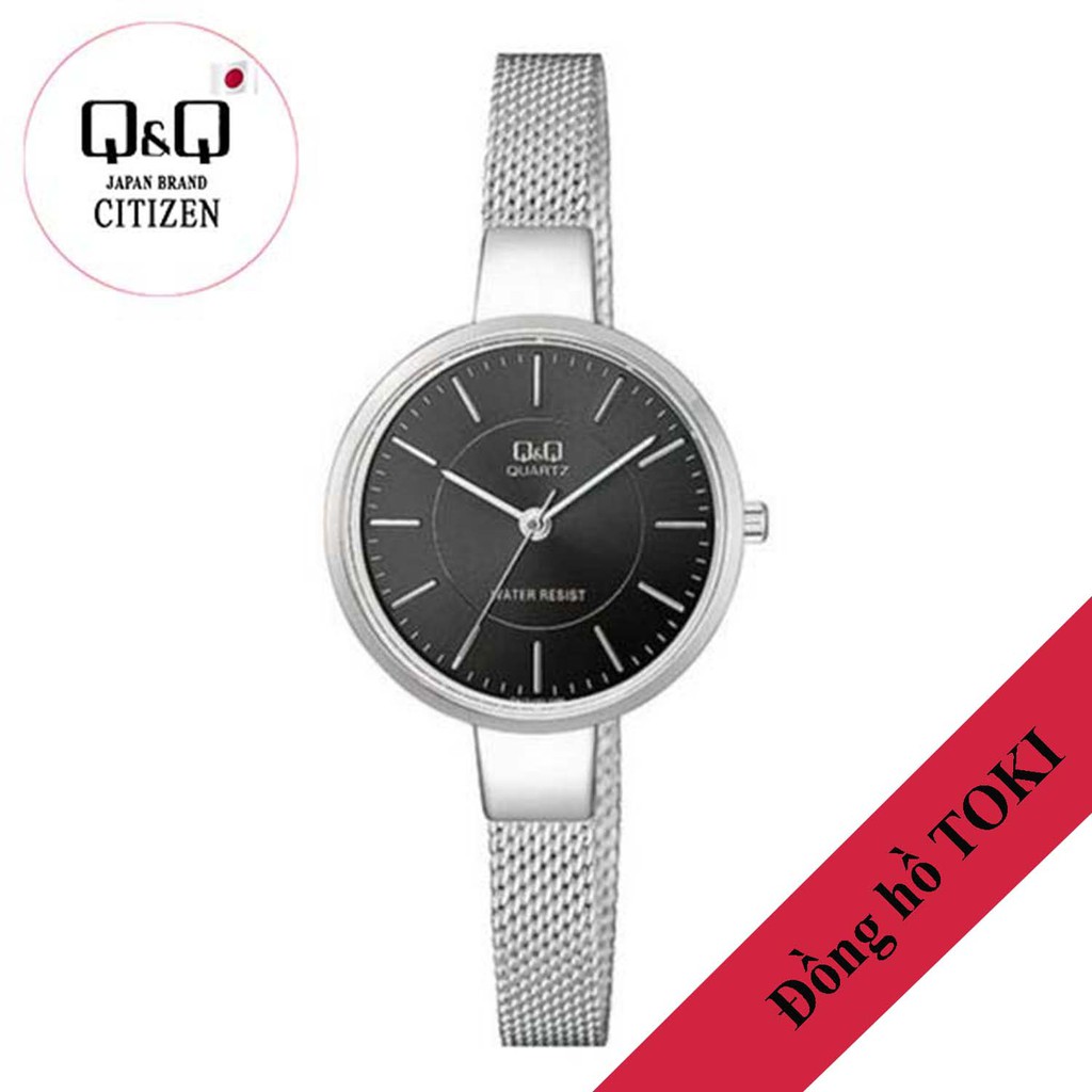 Đồng hồ nữ Q&amp;Q Citizen QA17J202Y dây sắt thương hiệu Nhật Bản