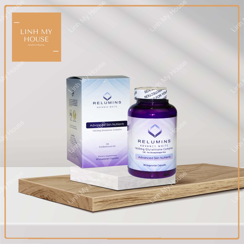 Viên uống trắng da Relumins Advance White 1650mg Glutathione Complex 90 viên của Mỹ