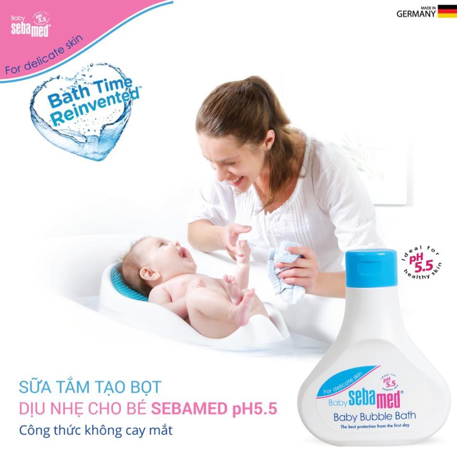 Sữa Tắm Dịu Nhẹ Cho Bé Sebamed Baby Bubble Bath pH5.5 (200ml) - SBB01B