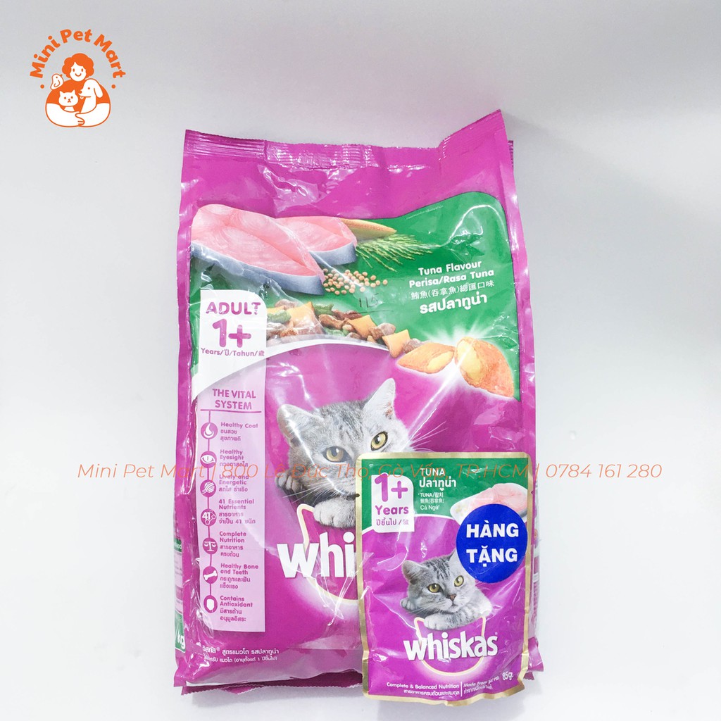 Thức ăn hạt cho mèo trưởng thành WHISKAS 1,2kg - Vị cá ngừ