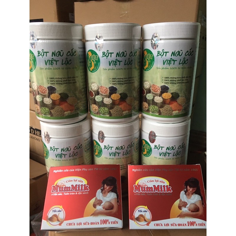 Mix 6 hộp tự chọn Ngũ cốc, Bột ăn dặm, Cháo vỡ Việt Lộc☘️Freeship☘️