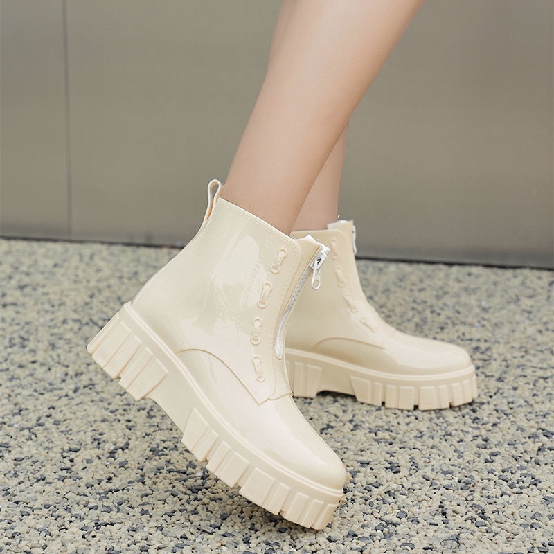 Ủng Đi Mưa Cổ Thấp Đế Dày Chống Trượt Thời Trang Phong Cách Hàn Quốc