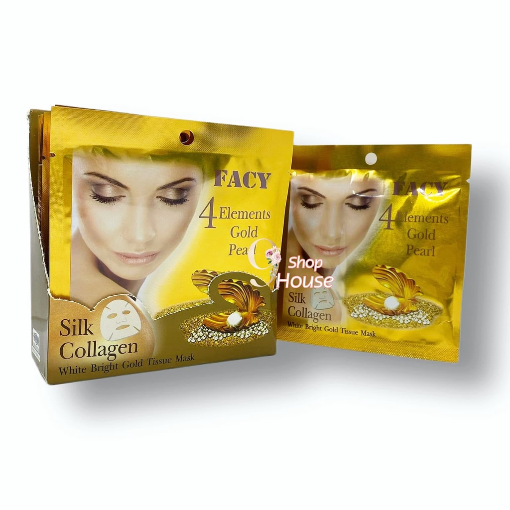 01 Mặt Nạ Thải Độc Sáng Da và Phục Hồi Tinh Chất Vàng &amp; Ngọc Trai FACY 4 Elements Gold Pearl Thái Lan