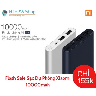 Pin xạc dự phòng xiaomi 2s 10000mah 2 cổng usb