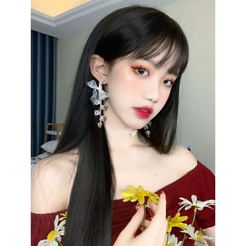 [Sẵn] Wig/Tóc giả nguyên đầu teen/lolita/cosplay đen dài thẳng siêu hot Z7007 màu đen [Miu Cosplay]