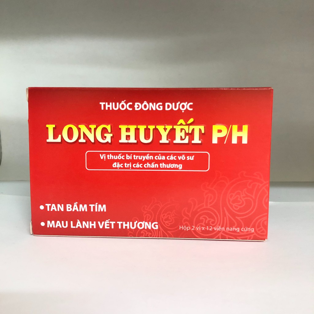 Long Huyết PH - tan vết bầm tím, mau lành vết thương( hộp 24 viên)