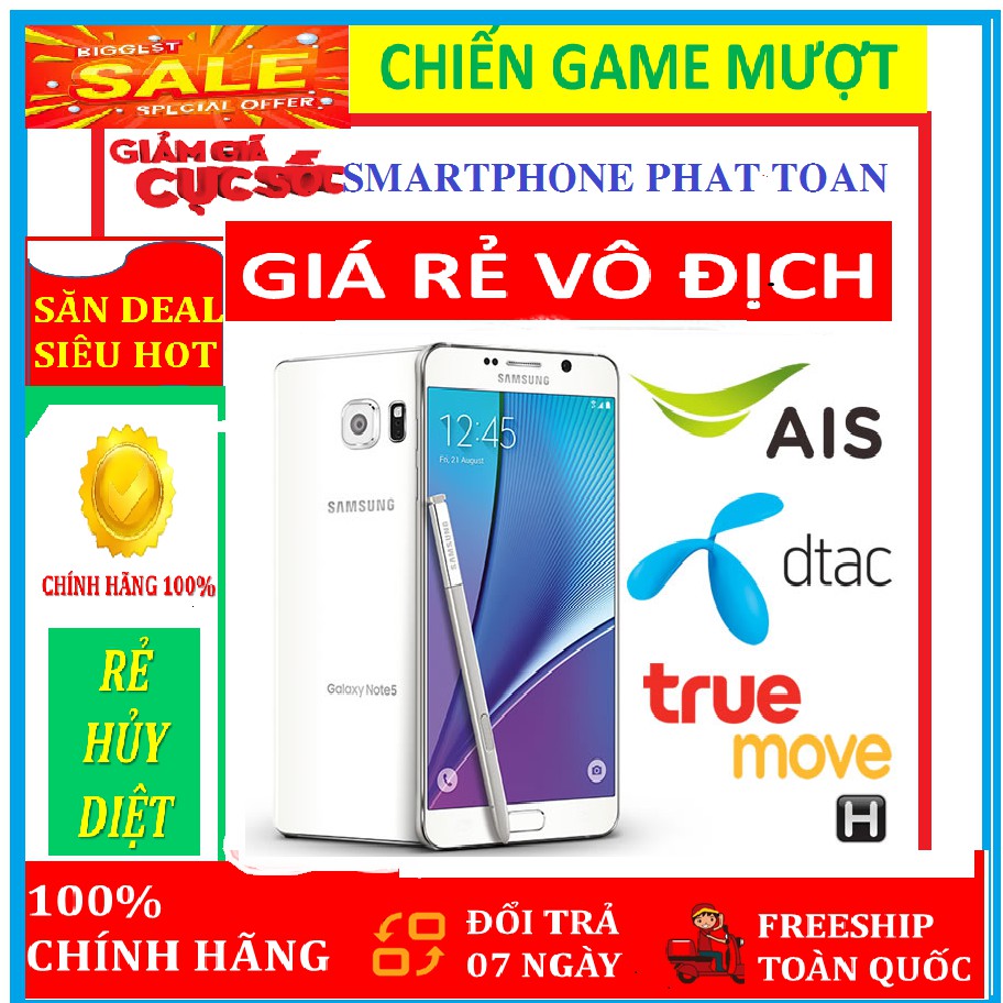 điện thoại Samsung Note5 __SAMSUNG GALAXY NOTE 5 Chính Hãng Ram 4GB bộ nhớ 32GB mới, Pút S-pen nhạy, Pin trâu