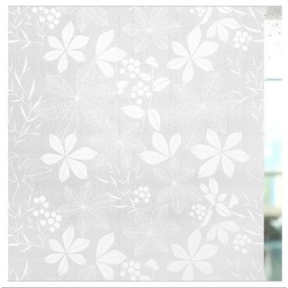 Decal dán kính hoa trắng có keo sẵn - khổ rộng 45cm ( giá bán 1 mét)