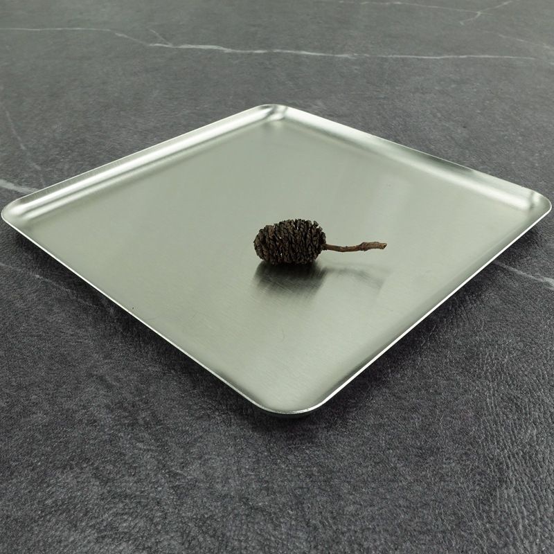 Khay Inox 304 TAMUSHOP92 Đĩa Vuông Mạ Màu Vàng Bạc Đựng Bánh Đồ Ăn Dụng Cụ Y Tế KI001
