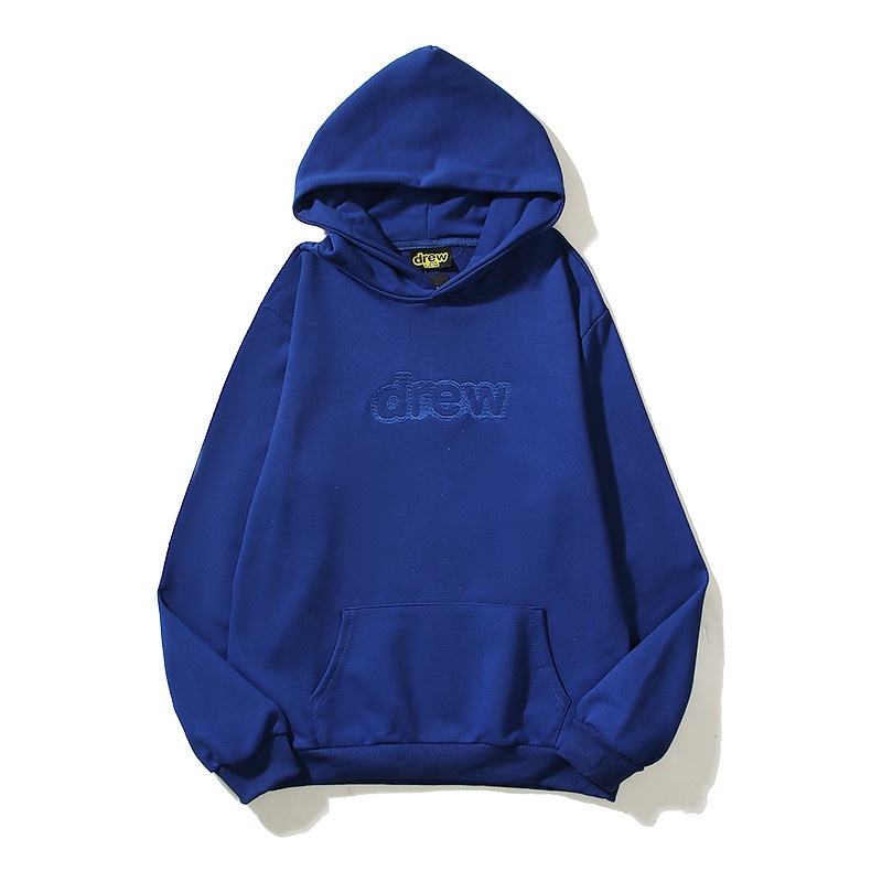 Áo Hoodie Cotton Plus Size Thêu Chữ DREW Cho Nam Nữ