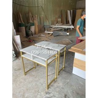bàn nail mặt gỗ giả đá