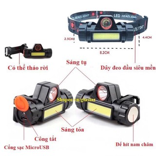 Đèn pin đội đầu 2 bóng TT 101 siêu sáng siêu rẻ kèm pin vạ sạc đồ câu FISHING_HD