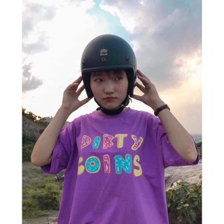 ☀️Áo Thun Form Rộng Tím Dirty Coins