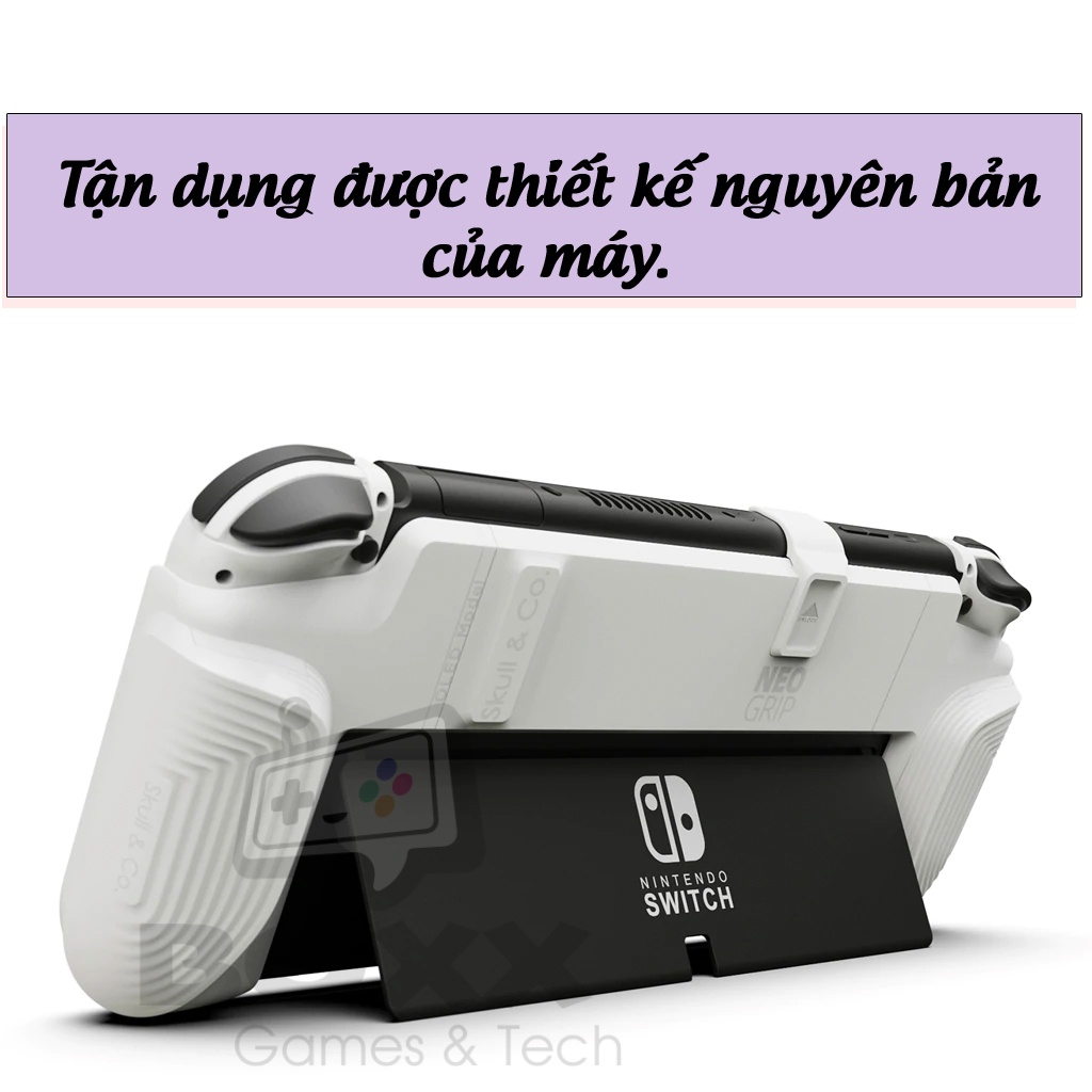 Case bảo vệ cho Nintendo Switch OLED, V1, V2 chính hãng Skull &amp; Co NeoGrip &amp; MaxCarry Case