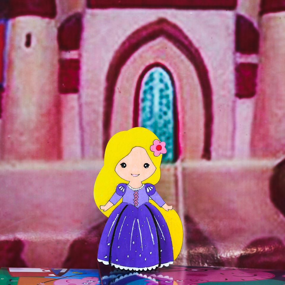 Bộ Tô màu gỗ - Công chúa Disney váy xòe