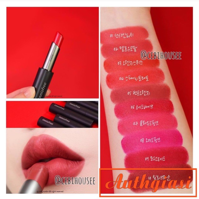 Son Thỏi Innisfree Real Fit Matte Lipstick phiên bản mới | BigBuy360 - bigbuy360.vn