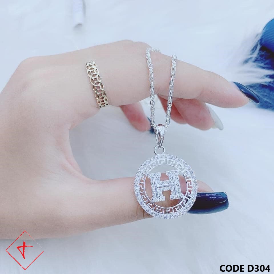 Dây chuyền bạc mặt chữ H TIMS D304