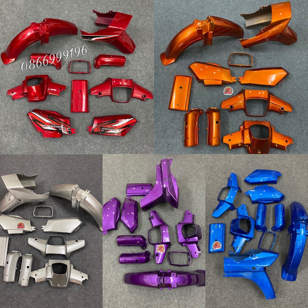 Bộ vỏ nhựa Dream ABS nguyên sinh cao cấp đủ màu, lắp cho các xe Honda Dream II Thái Việt, TQ )