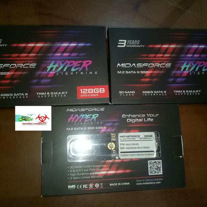 Ổ Cứng SSD HYPER LIGHTNING 128GB (M2-0128-HG) M.2 MIDASFORCE | BigBuy360 - bigbuy360.vn